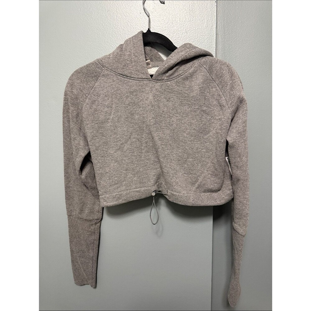 Gymshark Cropped Heather Gray Hoodie